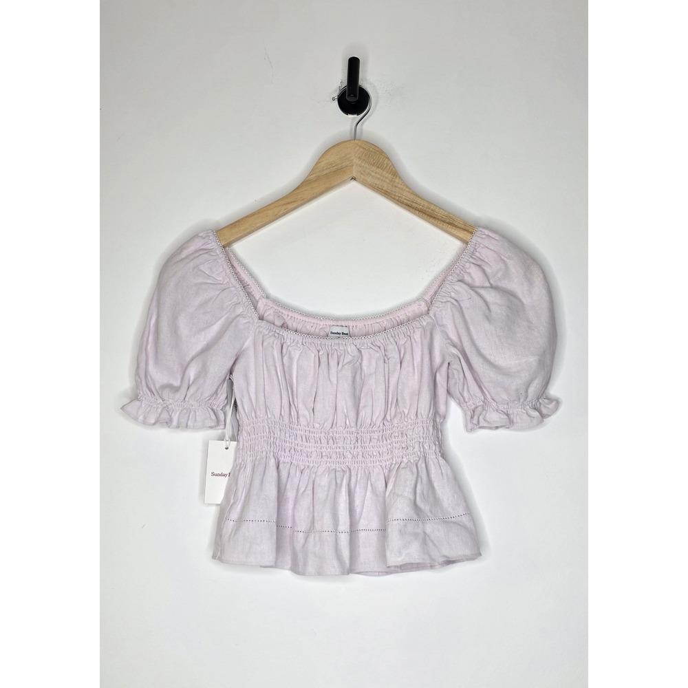 Sunday Best Aritzia Women's Puff Sleeve Babydoll Top Women's Size 2XS •NEW